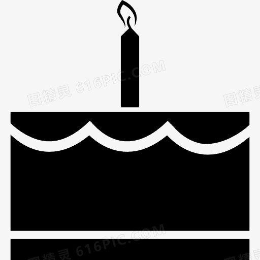 生日蛋糕和蜡烛图标