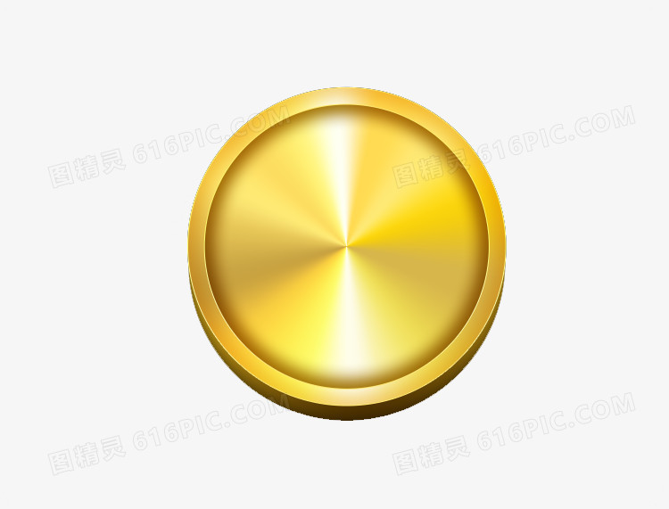 金色的圆形按钮
