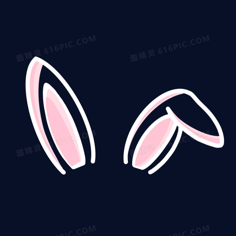 可爱兔耳朵装饰素材