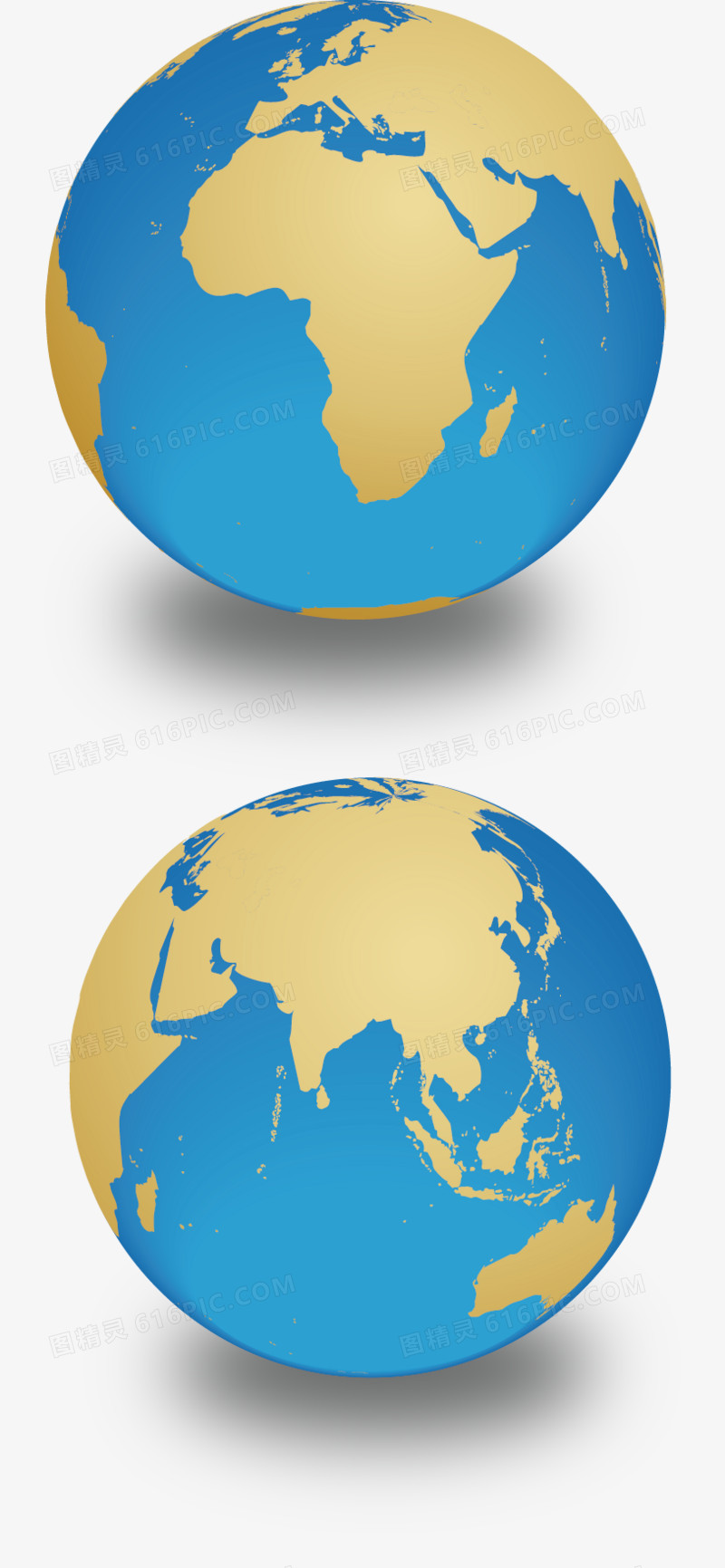 球体地球矢量图