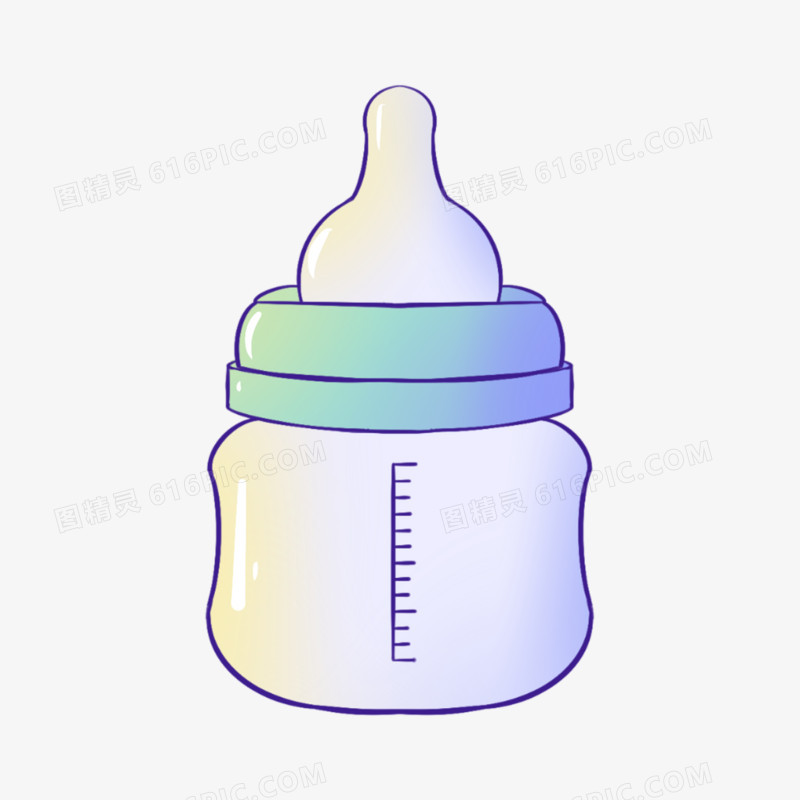 一组婴儿蓝色奶瓶套图合集系列五元素