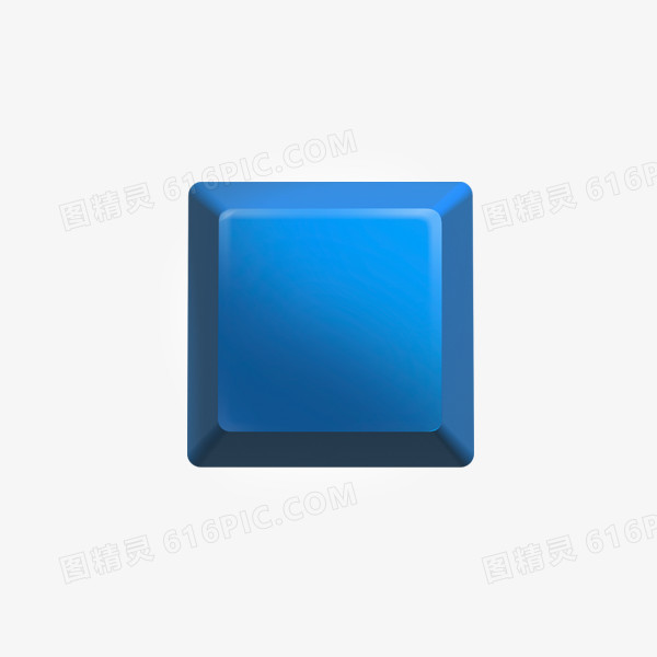 蓝色键盘按键免抠元素