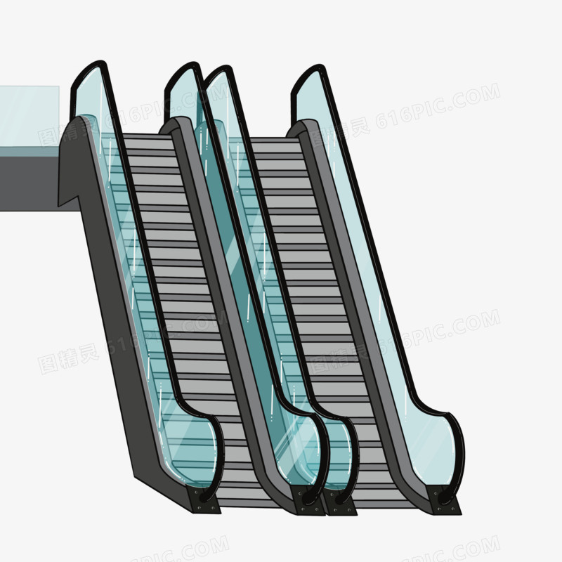 手绘扶梯免抠元素