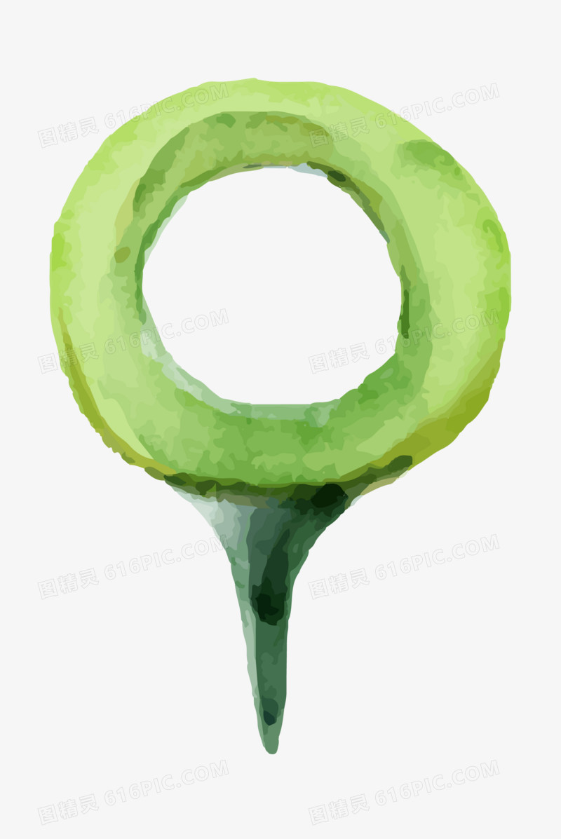 绿色甜甜圈水墨对话框