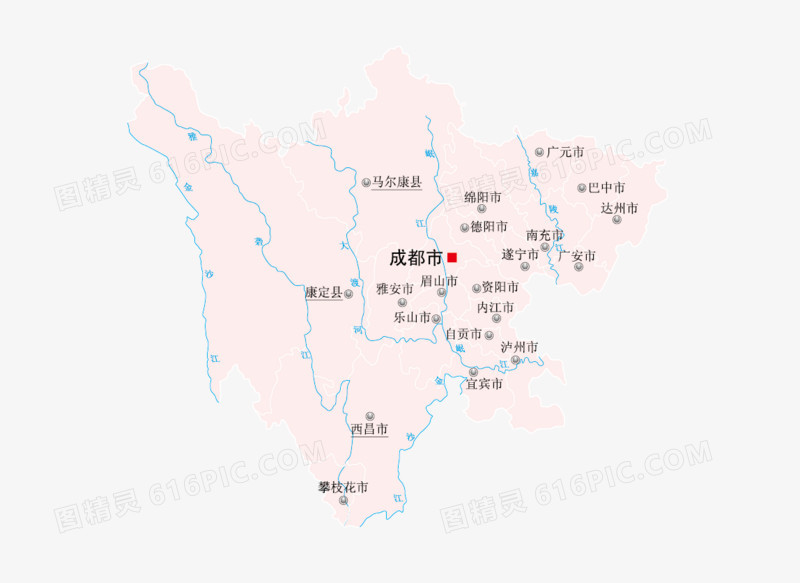 中国四川地图免费下载