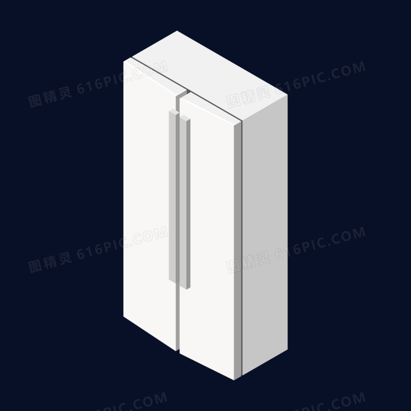 一组卡通矢量家用电器套图合集之冰箱素材