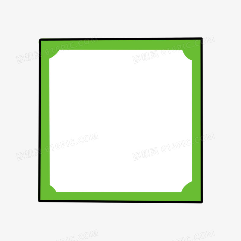 绿色通用极简边框元素