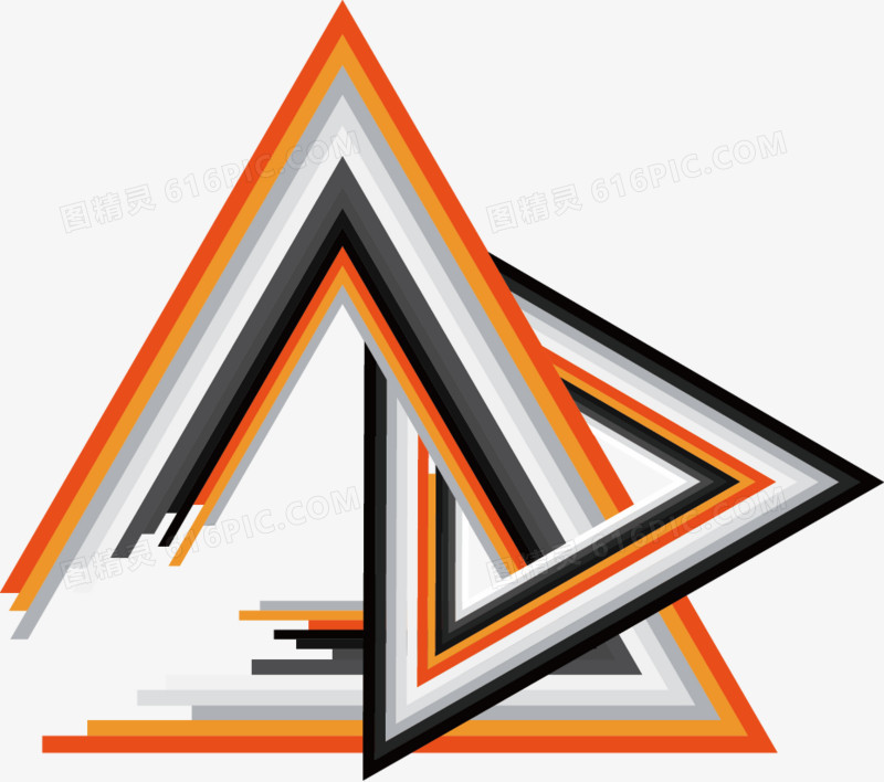 抽象炫酷几何三角线条