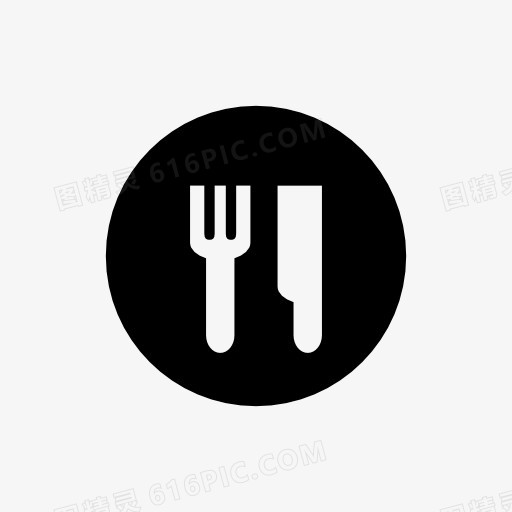 餐馆刀叉标志图标