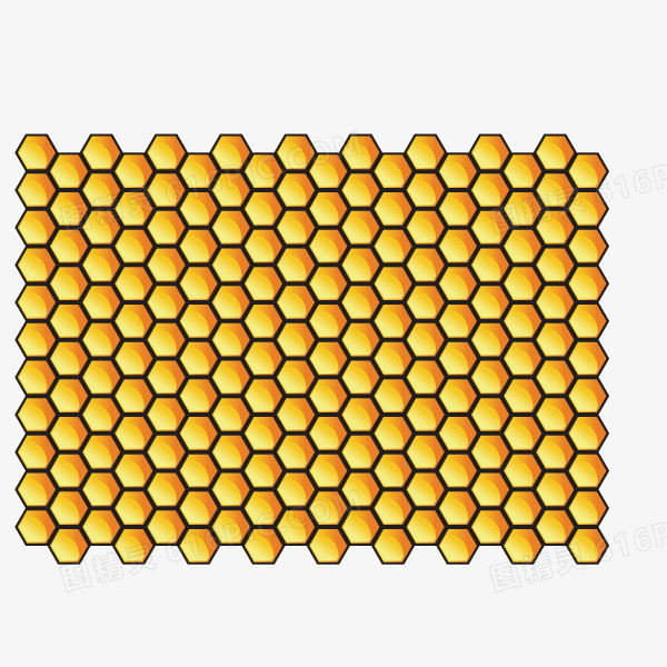 背景装饰图案 蜜蜂形状 黄色背景