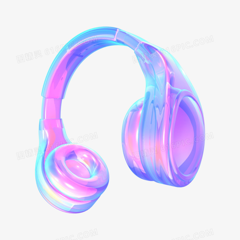 C4D立体酸性耳机3D素材