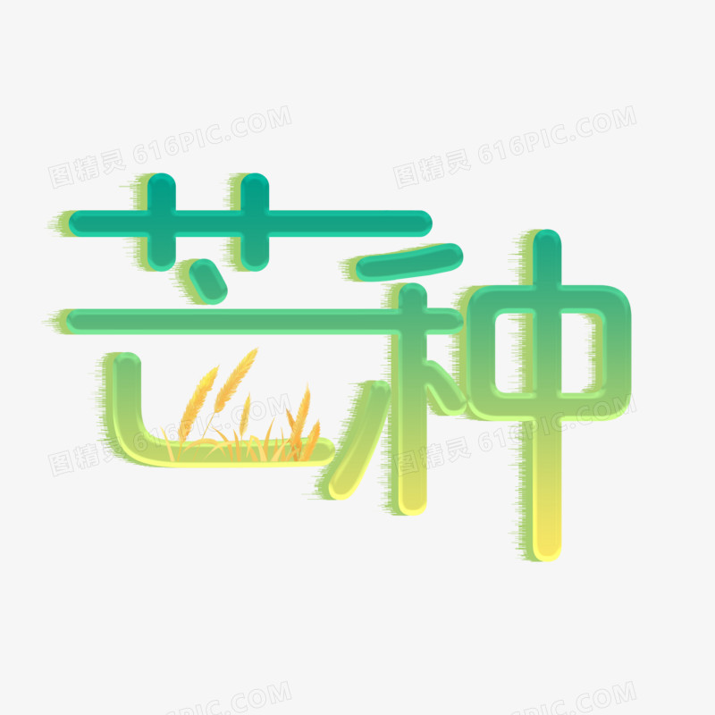 芒种创意艺术字设计