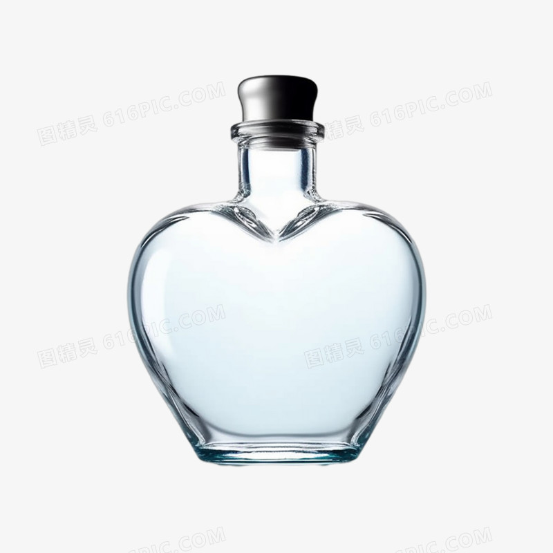 心型心形透明玻璃香水瓶异形瓶子元素
