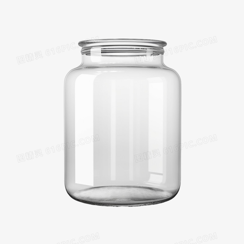 玻璃透明罐子收纳瓶子元素