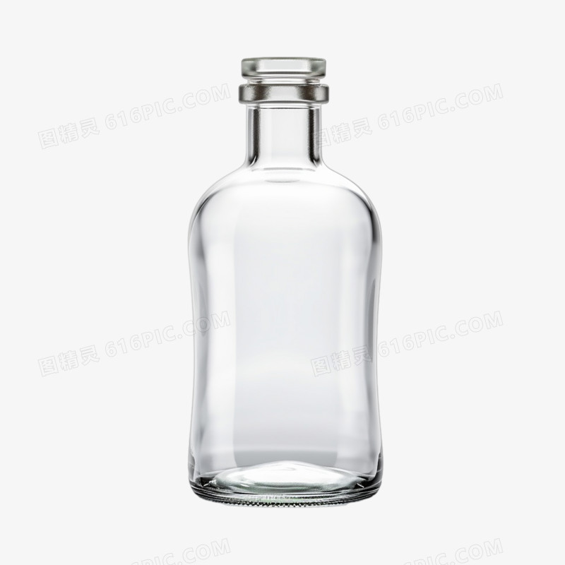 透明玻璃瓶酒瓶调料瓶窄口瓶子元素