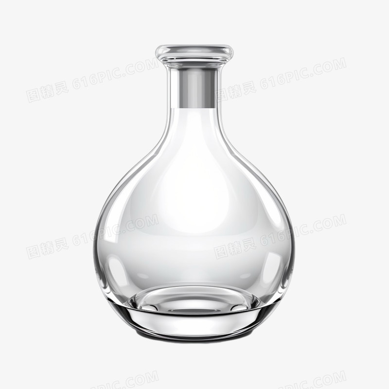 透明窄口瓶玻璃瓶子元素