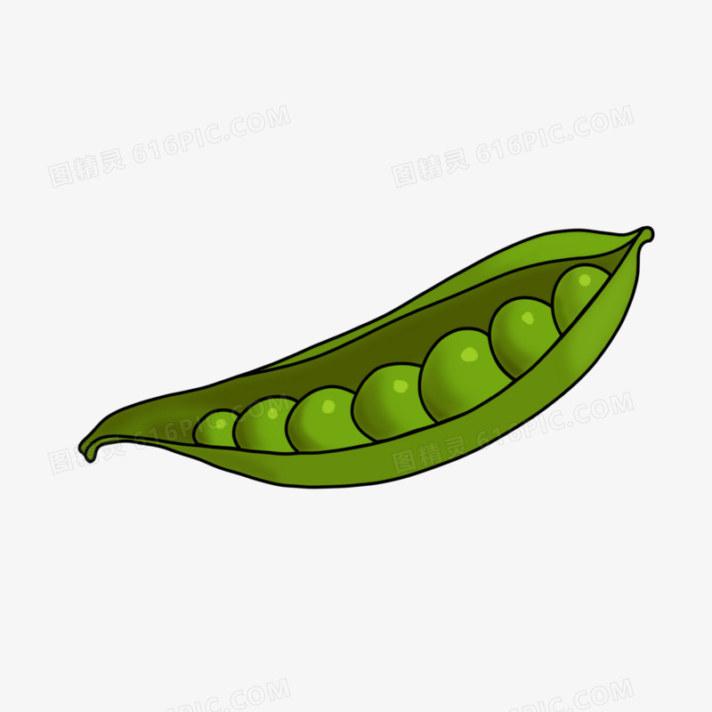 卡通豌豆素材