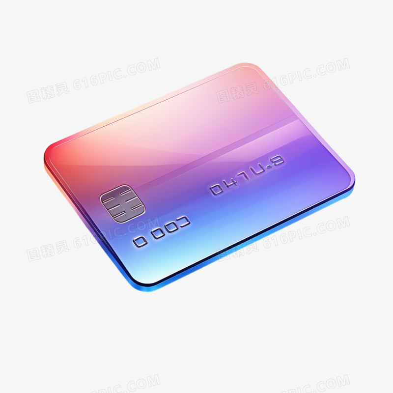3D芯片银行金融卡片元素