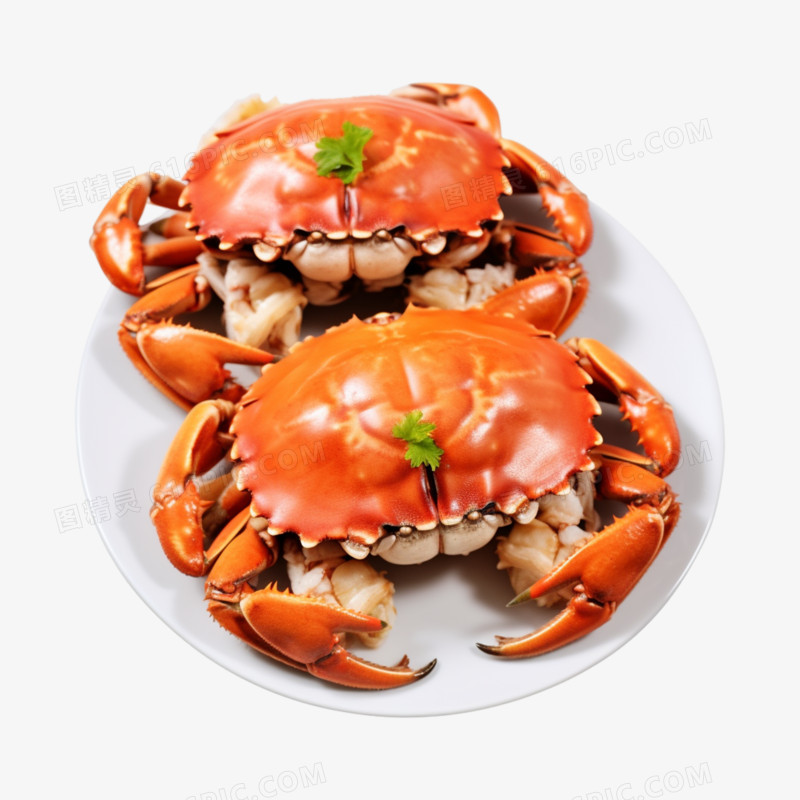 大闸蟹螃蟹海鲜熟食元素