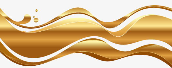 金色立体金融行业装饰条纹
