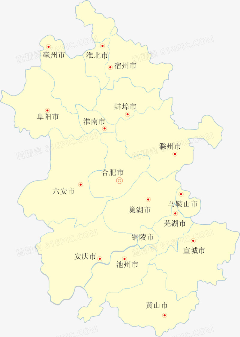 安徽省矢量地图