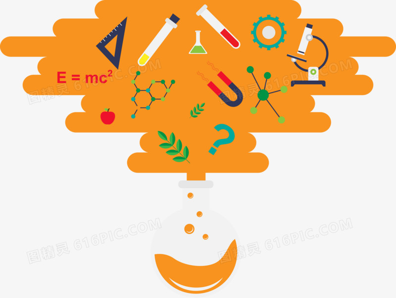 化学物理生物理科教学用具矢量图