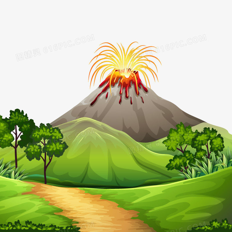 矢量火山喷发