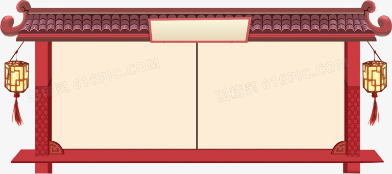 中国古代红灯笼大门