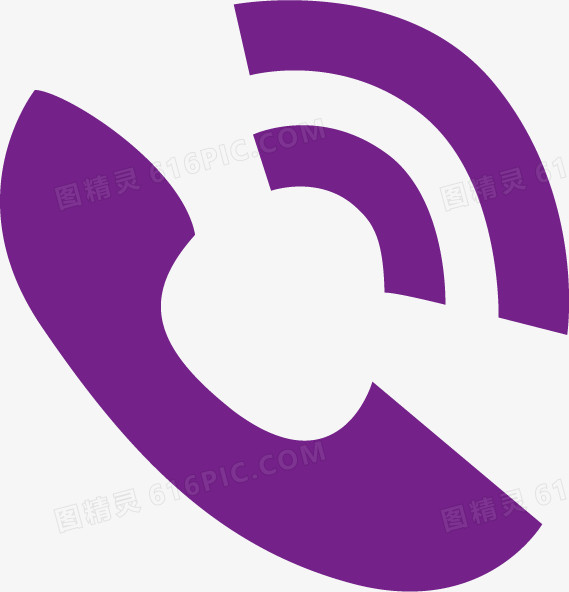 紫色电话标志矢量素材