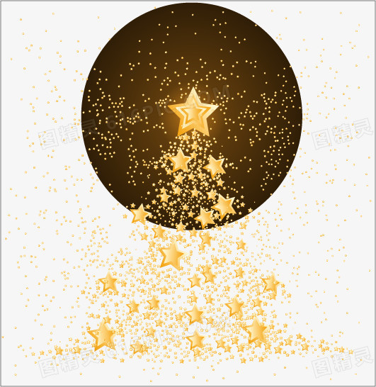 金色星星圣诞树