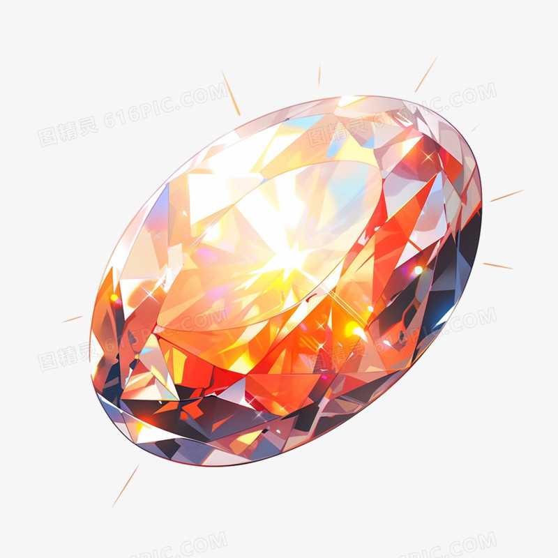 璀璨彩色宝石钻石元素