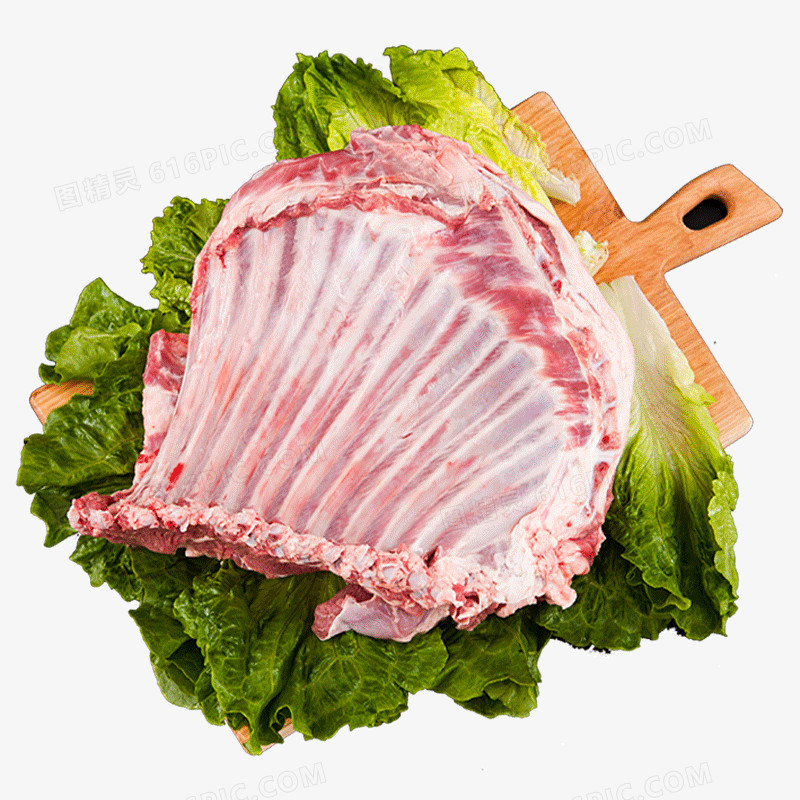 排骨和生菜