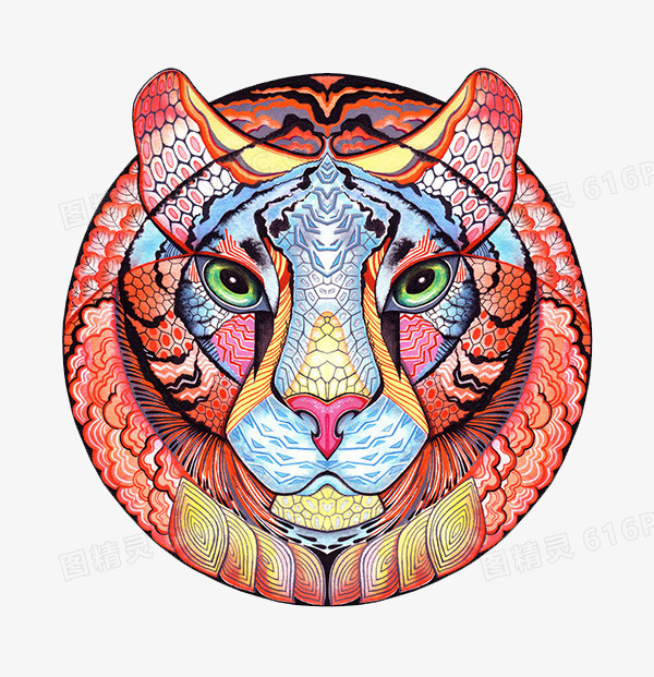关键词:              老虎头花纹图案创意动物纹理