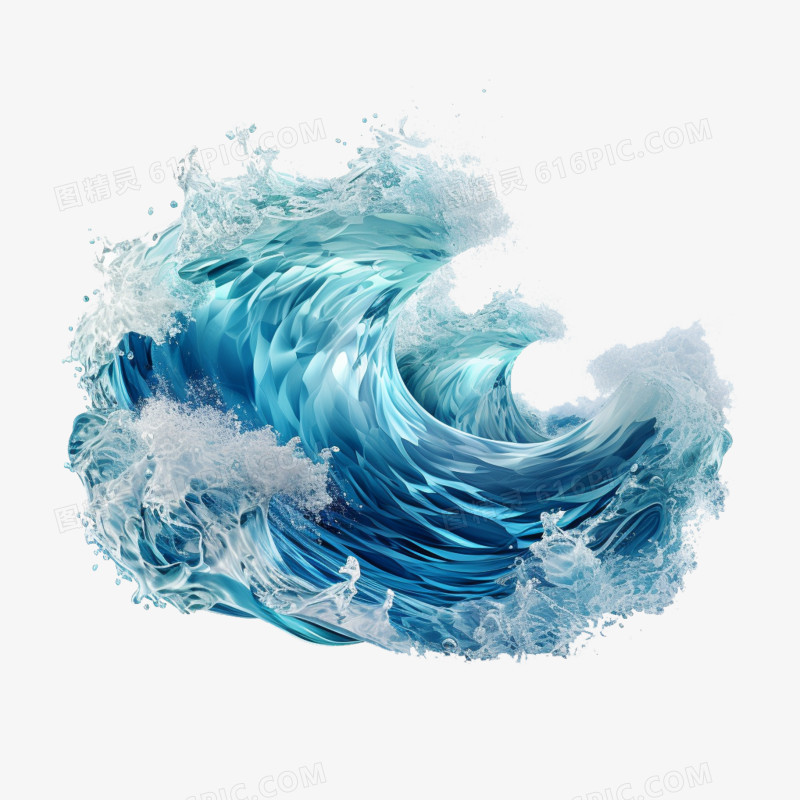 浪花海浪海水免抠元素