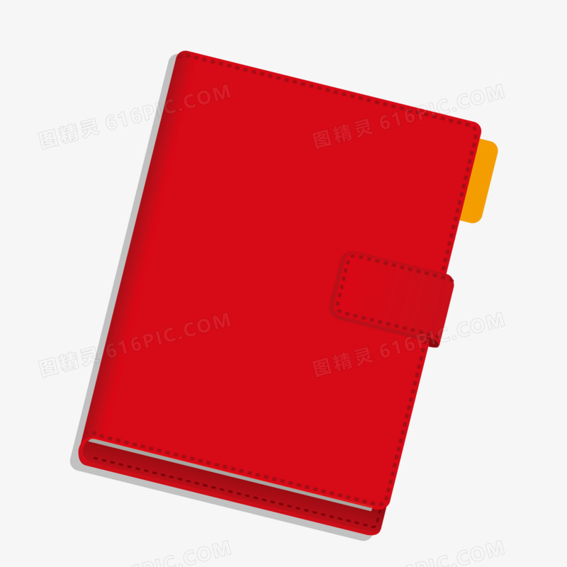 红色笔记本矢量图