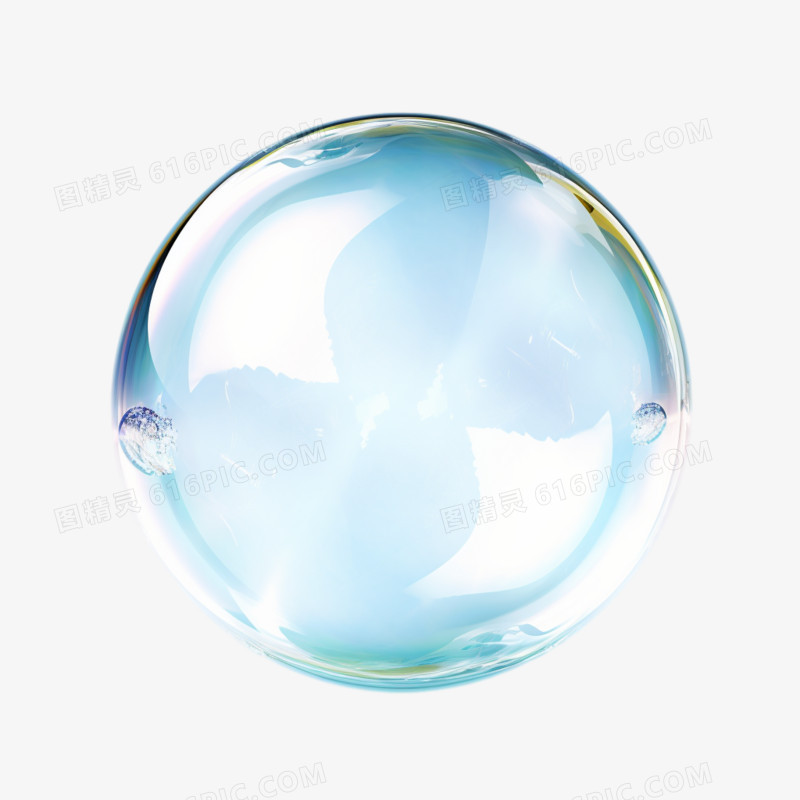 3d透明光泽水晶球