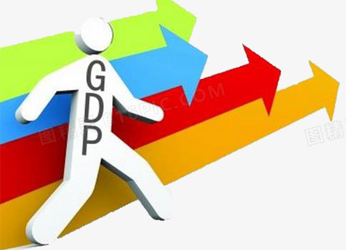 绿色红色箭头和人均GDP