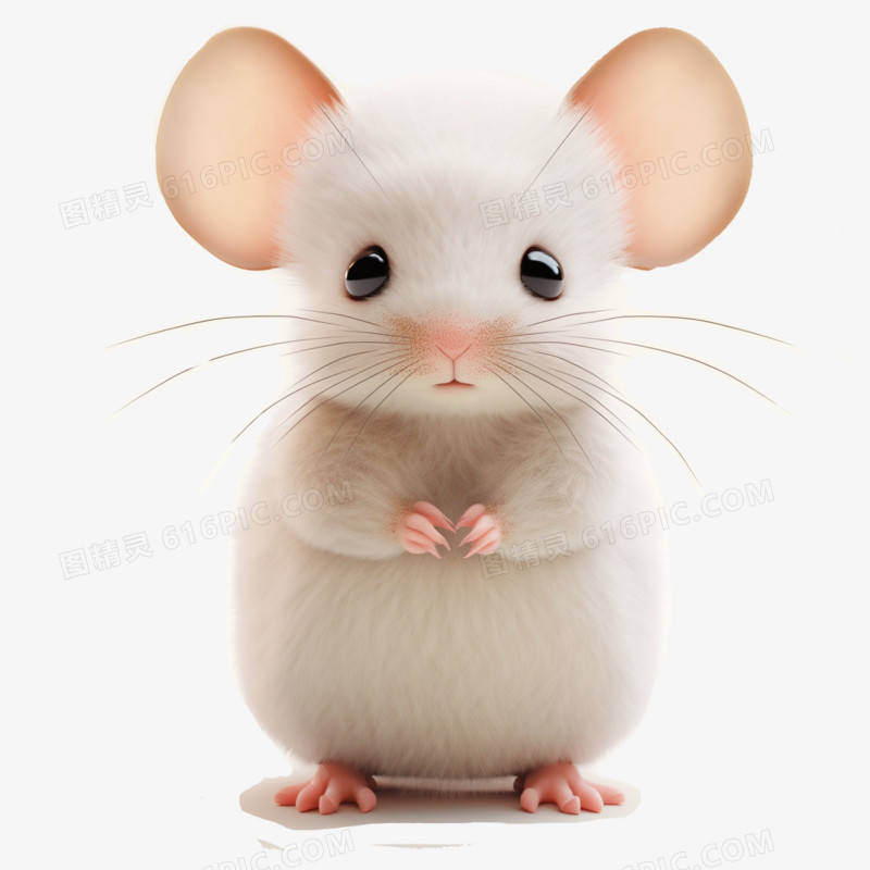 3D立体可爱小老鼠免抠元素