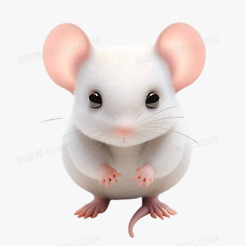3D立体可爱老鼠免抠元素