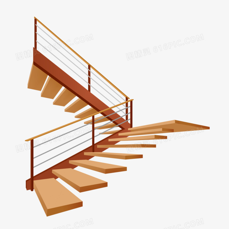 一组手绘楼梯阶梯插画套图合集元素二