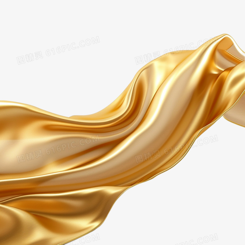 金色丝绸免抠元素