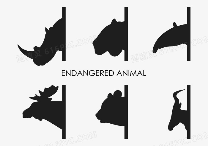 矢量濒危动物图片免费下载_png素材_编号vd9iml48p_图