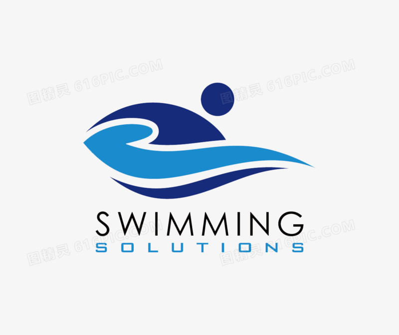 游泳精美logo设计