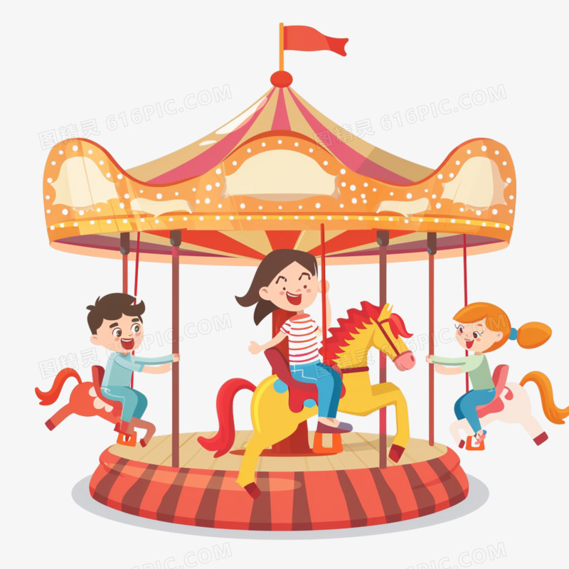 亲子游乐园游玩项目免抠元素