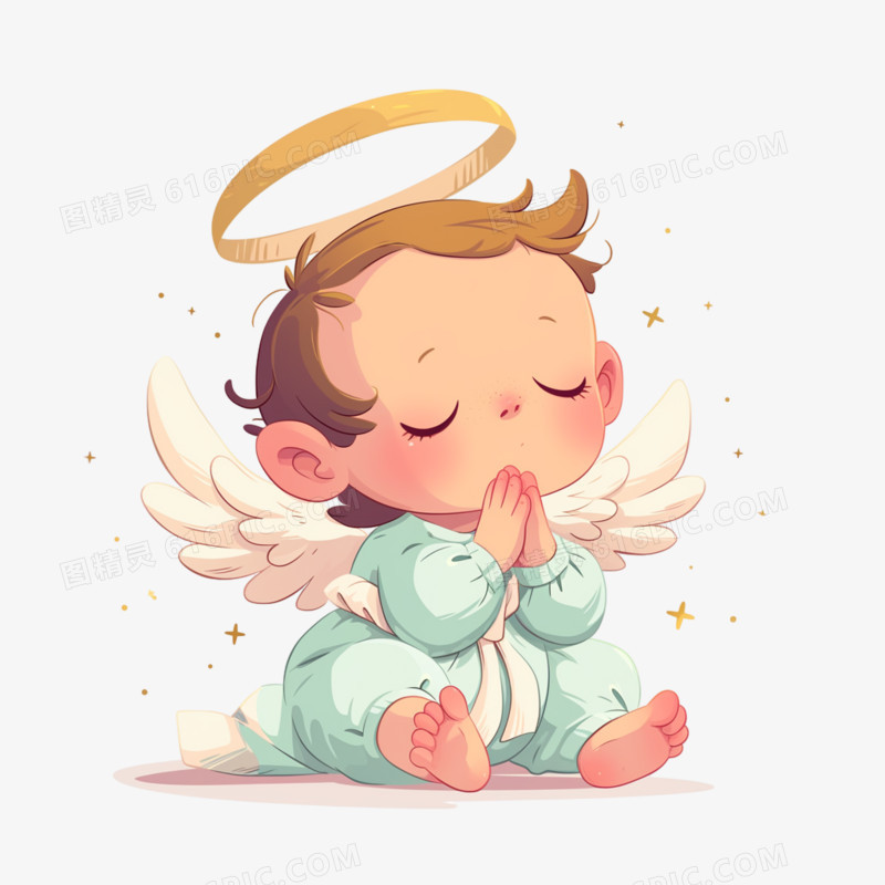 卡通可爱婴儿天使宝宝免抠元素