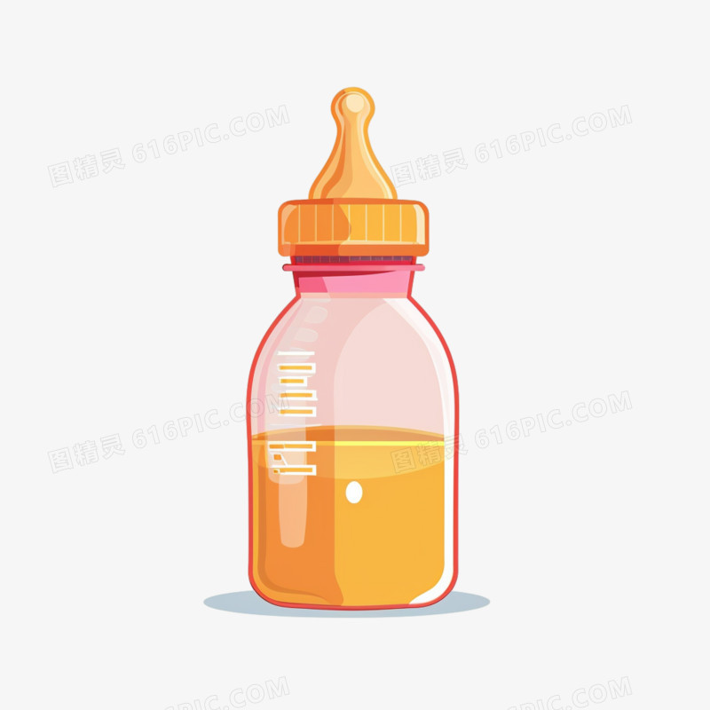卡通母婴用品奶瓶元素