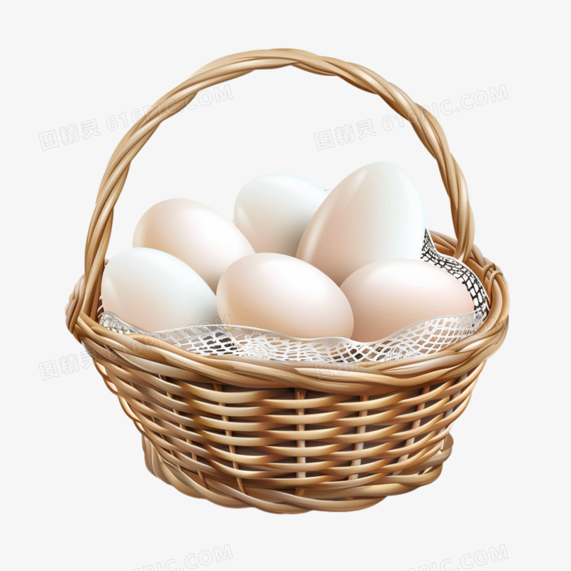 写实一筐鸡蛋食品食物元素