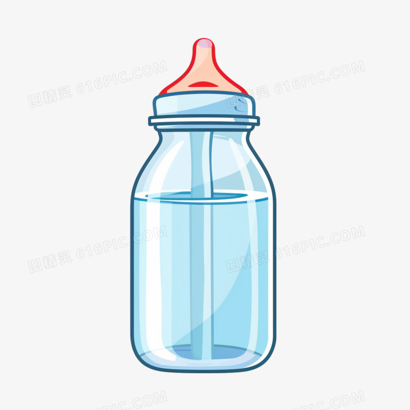 卡通母婴用品奶瓶元素