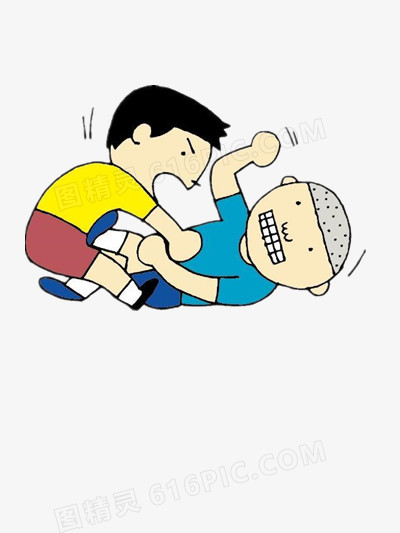 打架的两个男人