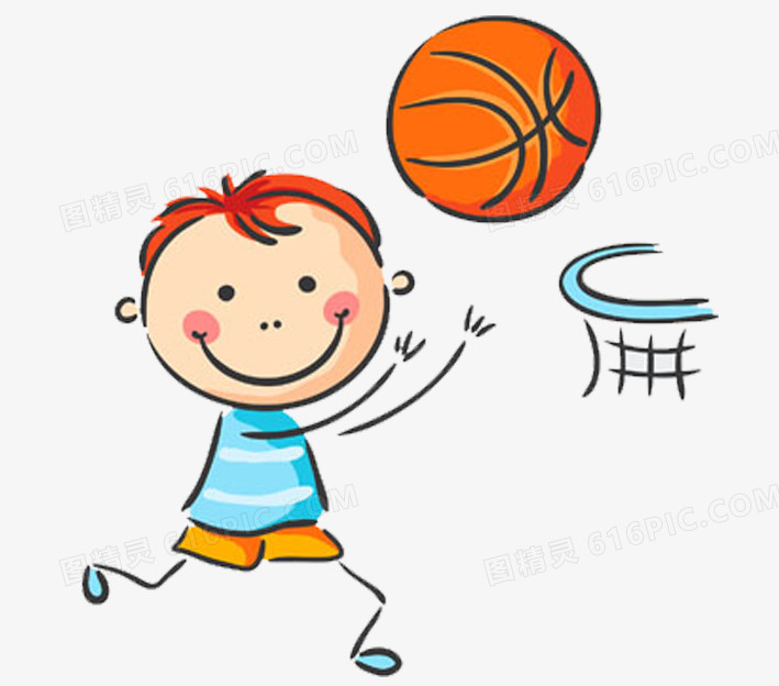 玩篮球的男孩